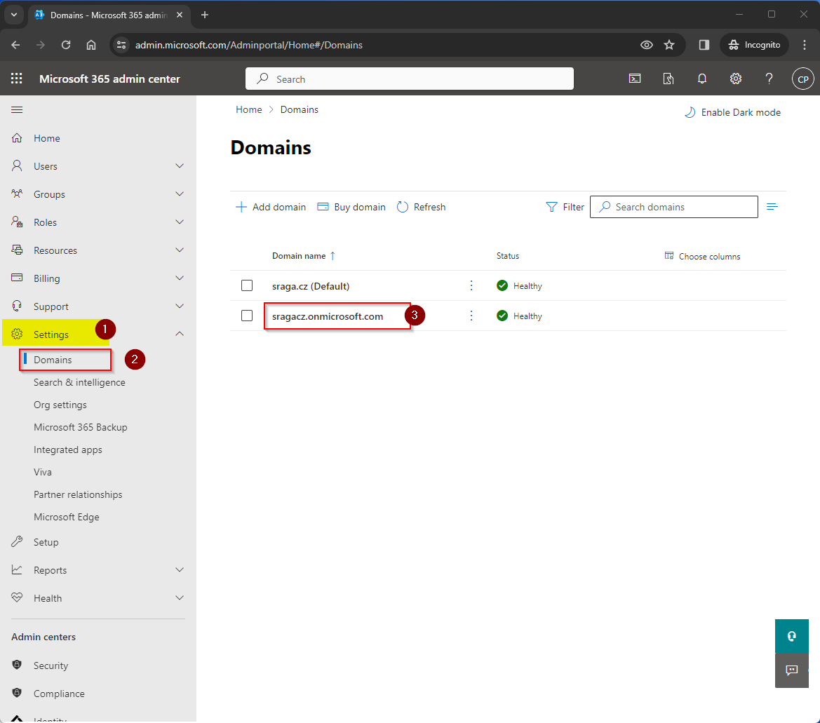 DMARC záznam pro doménu onmicrosoft.com