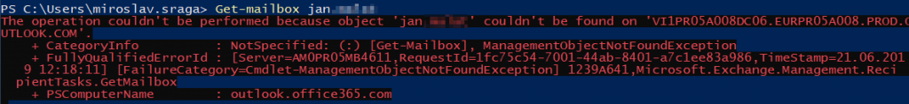 Exchange Online Get-mailbox