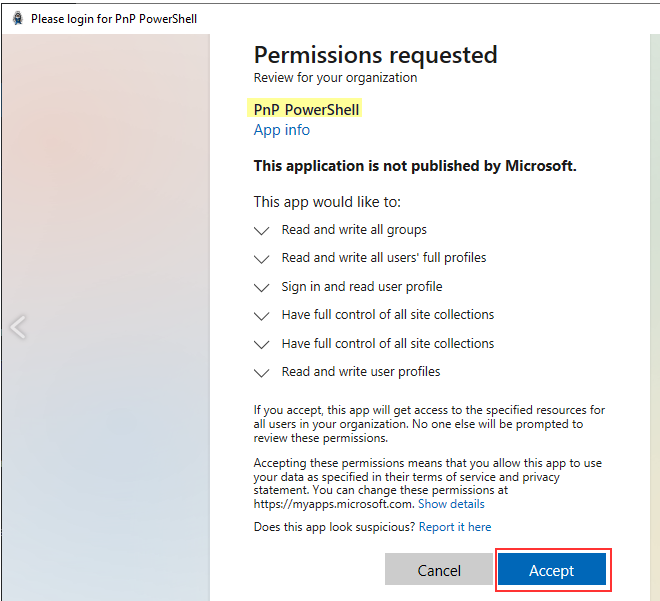 pnp powershell grant permissions 