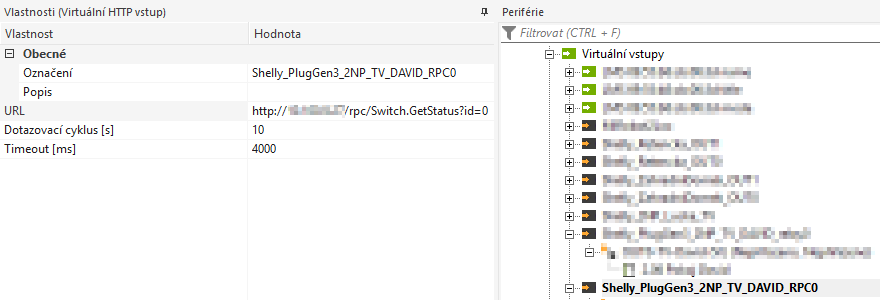 Loxone Virtual HTTP Input Shelly