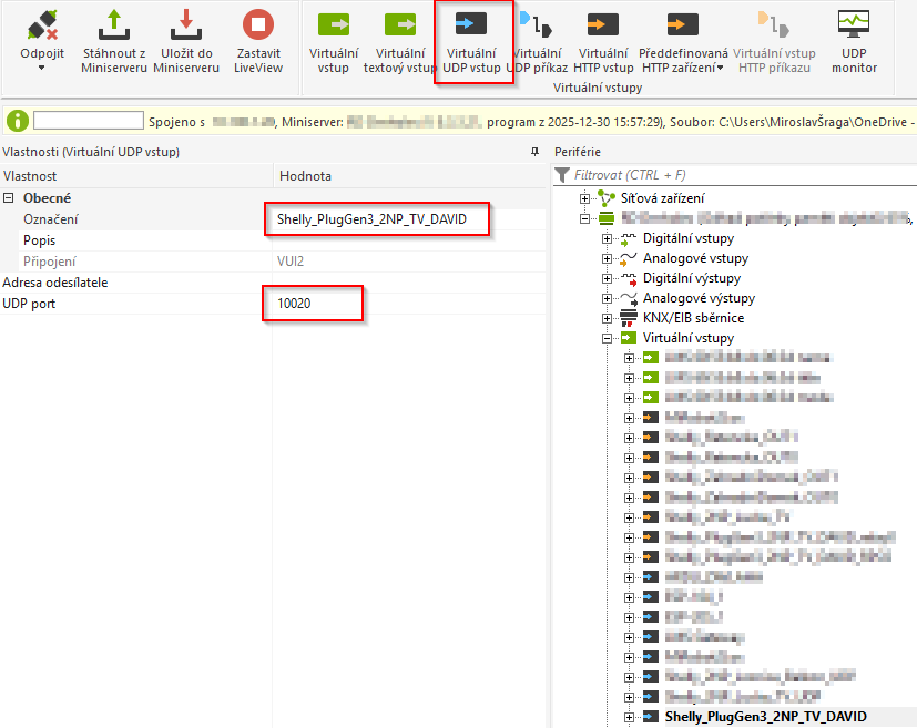 Shelly RPC over UDP to Loxone Virtual Input