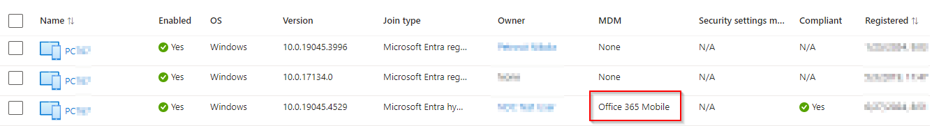 MDM Autority Office 365 Mobile - Intune + Entra